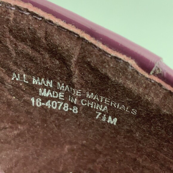 JL Studio Peep Toe Mary Jane Heels Maroon 7.5 - Picture 7 of 12